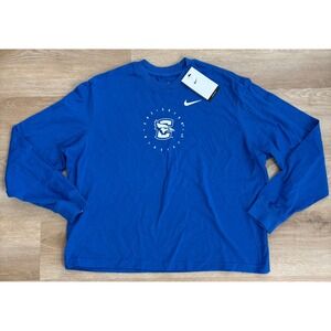 NWT Women's Nike Creighton Bluejays Long Sleeve Boxy Tee - Medium -Royal Blue